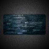 Stone Wall Dark Gaming Desk Mat