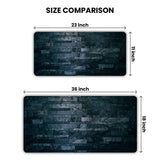 Stone Wall Dark Gaming Desk Mat