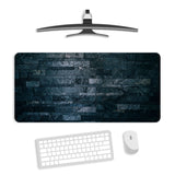 Stone Wall Dark Gaming Desk Mat