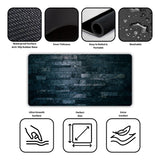 Stone Wall Dark Gaming Desk Mat