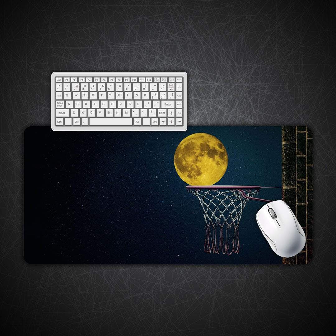 Full Moon Basketball Ring Desk Mat