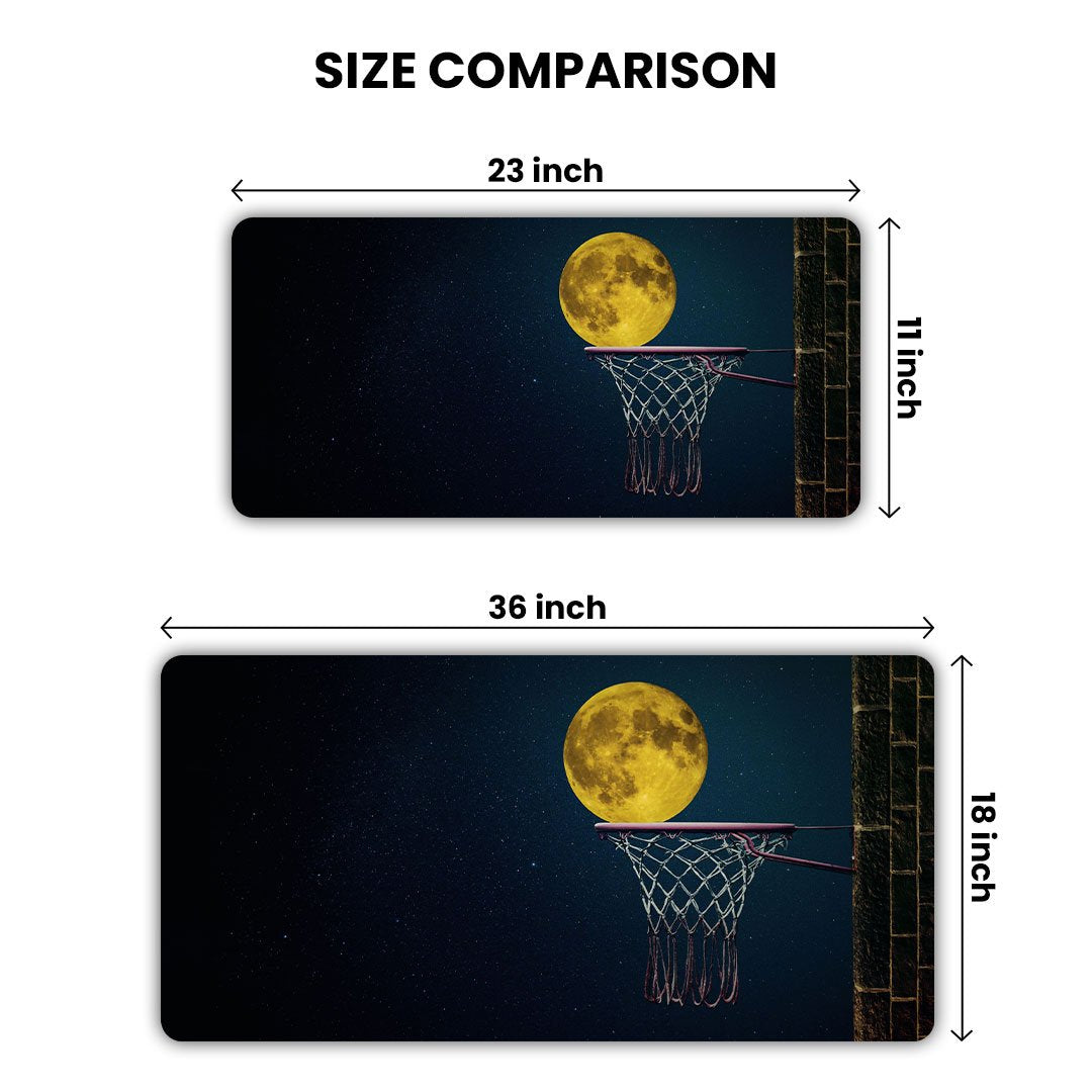Full Moon Basketball Ring Desk Mat