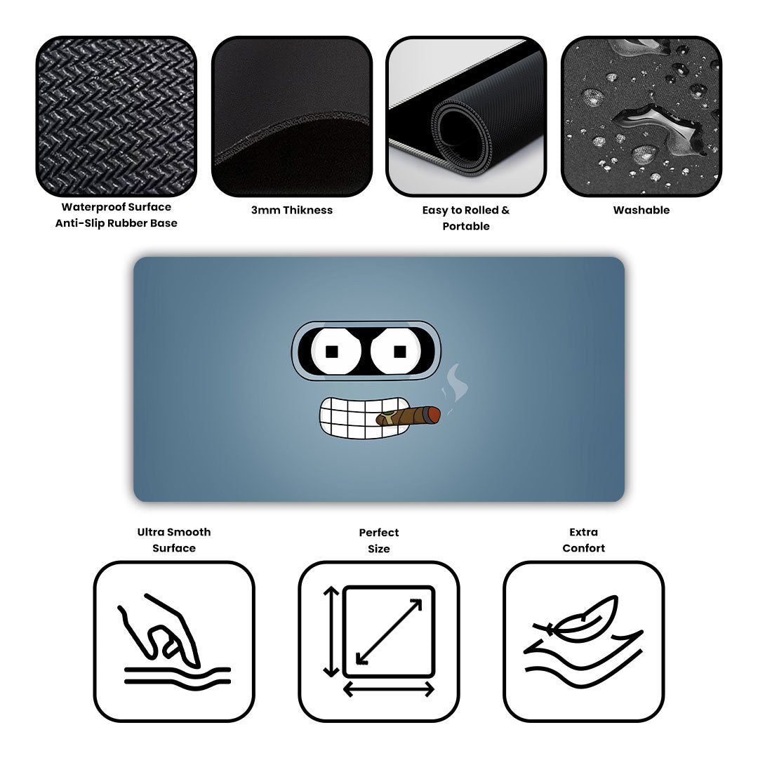 Bender Futurama Smoking Desk Mat