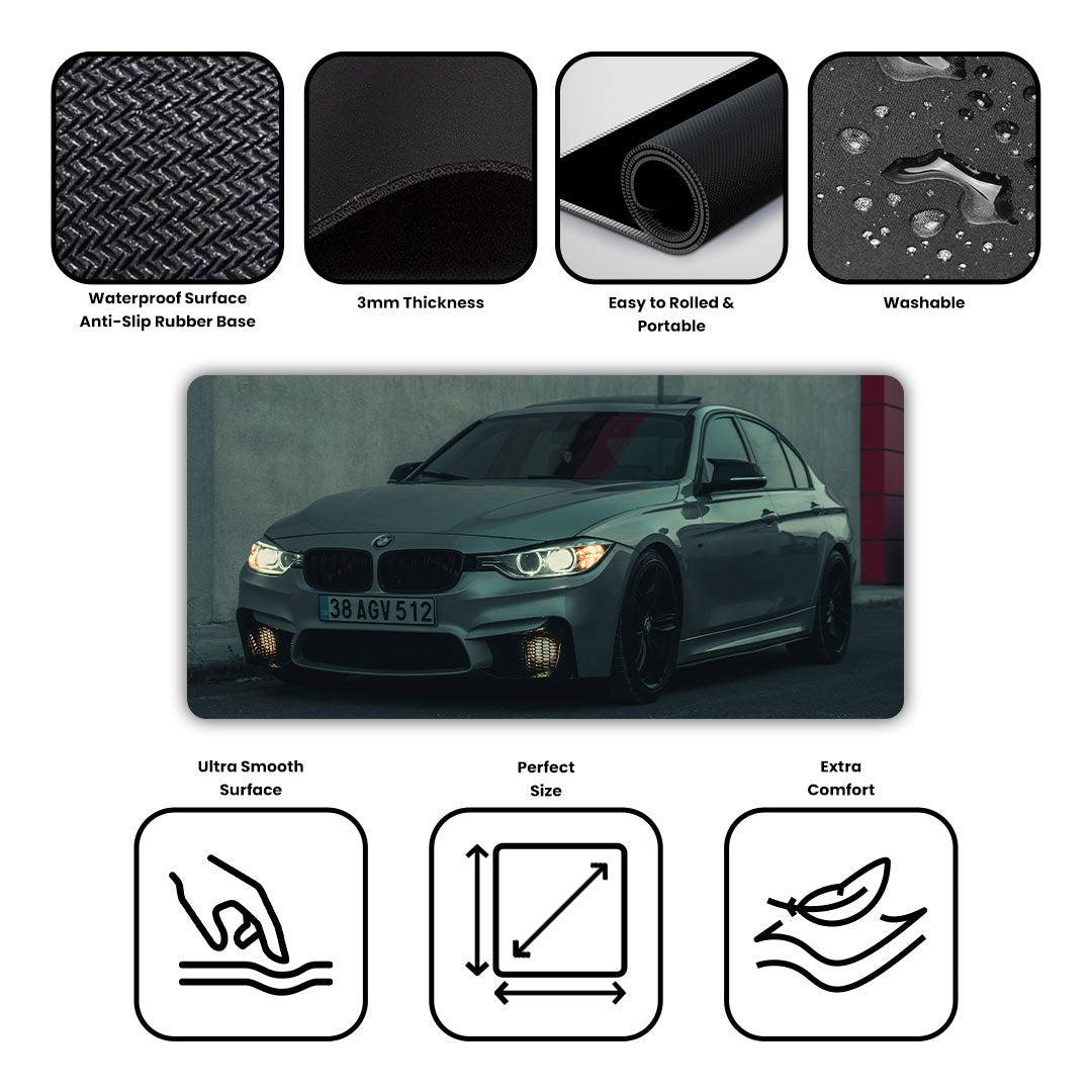 BMW 3 Series Sedan Gaming Desk Mat