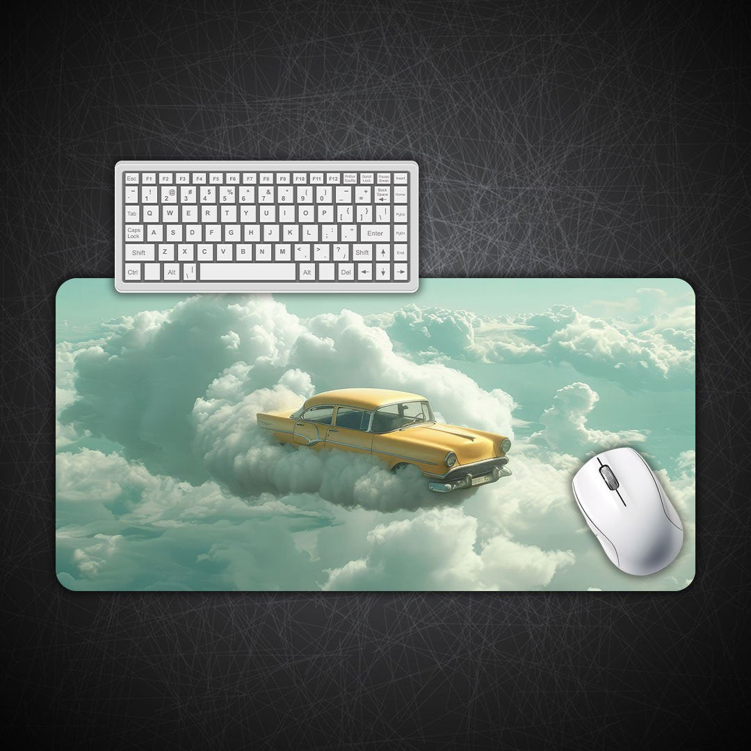 Retro Cloudscape Gaming Desk Mat