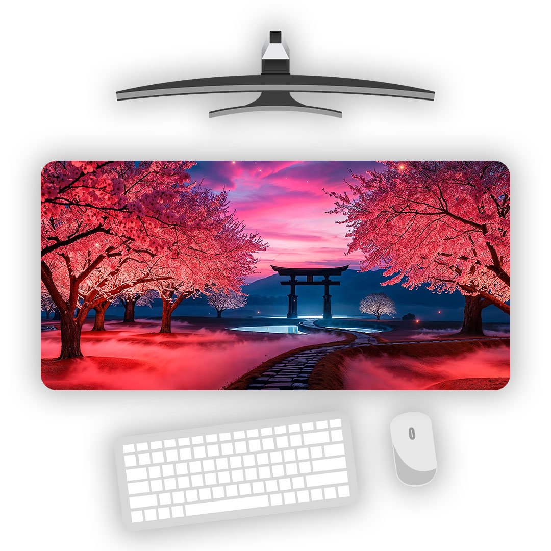 The Mystic Torii Portal Desk Mat