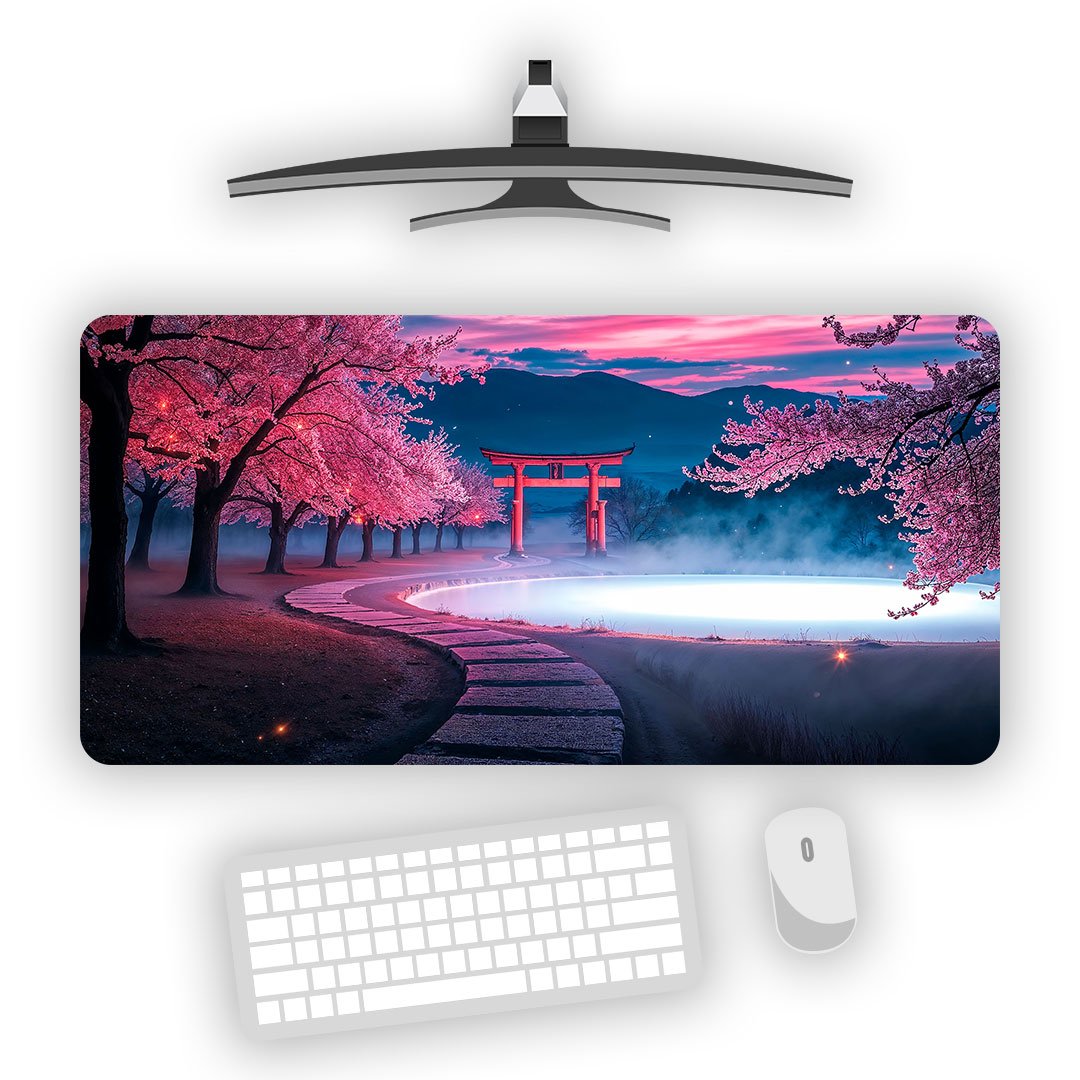 Road to Sakura Heaven Desk Mat