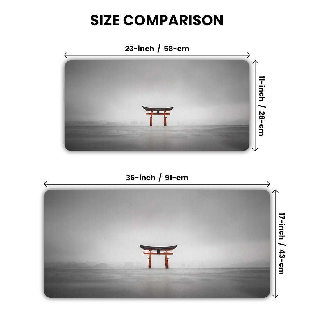 Minimalist Japanese Gateway Desk Mat
