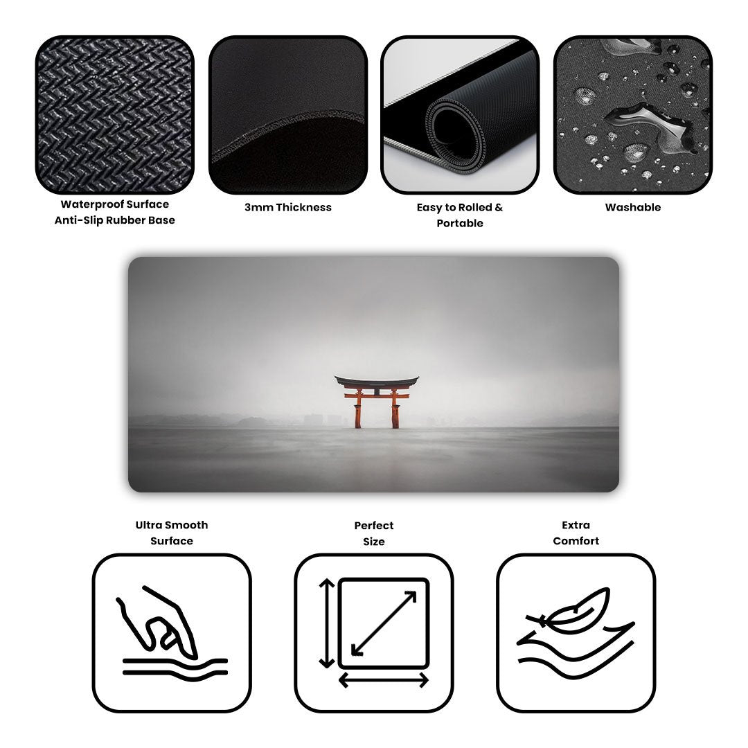 Minimalist Japanese Gateway Desk Mat