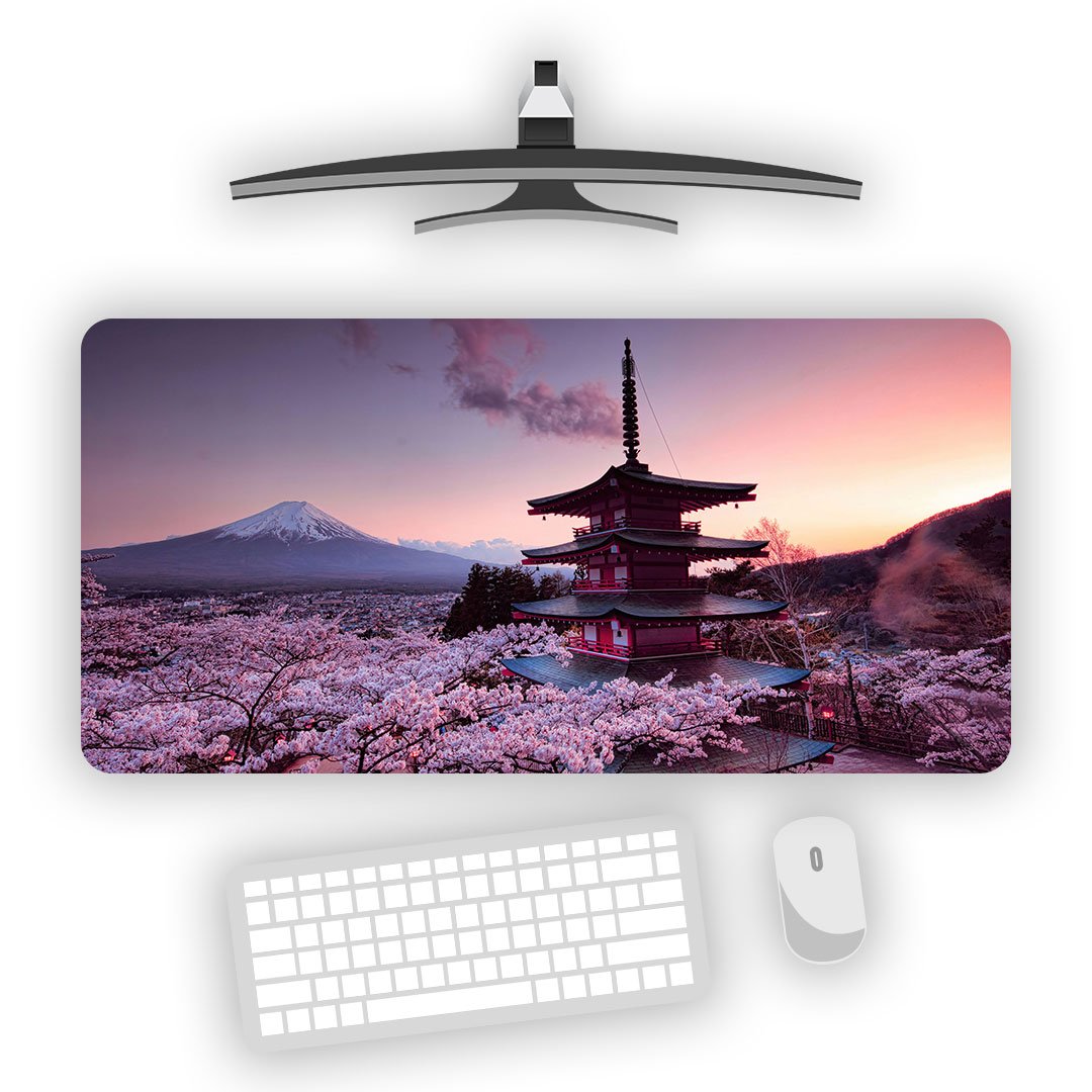 Fuji Cherry Blossom Sentinel Desk Mat