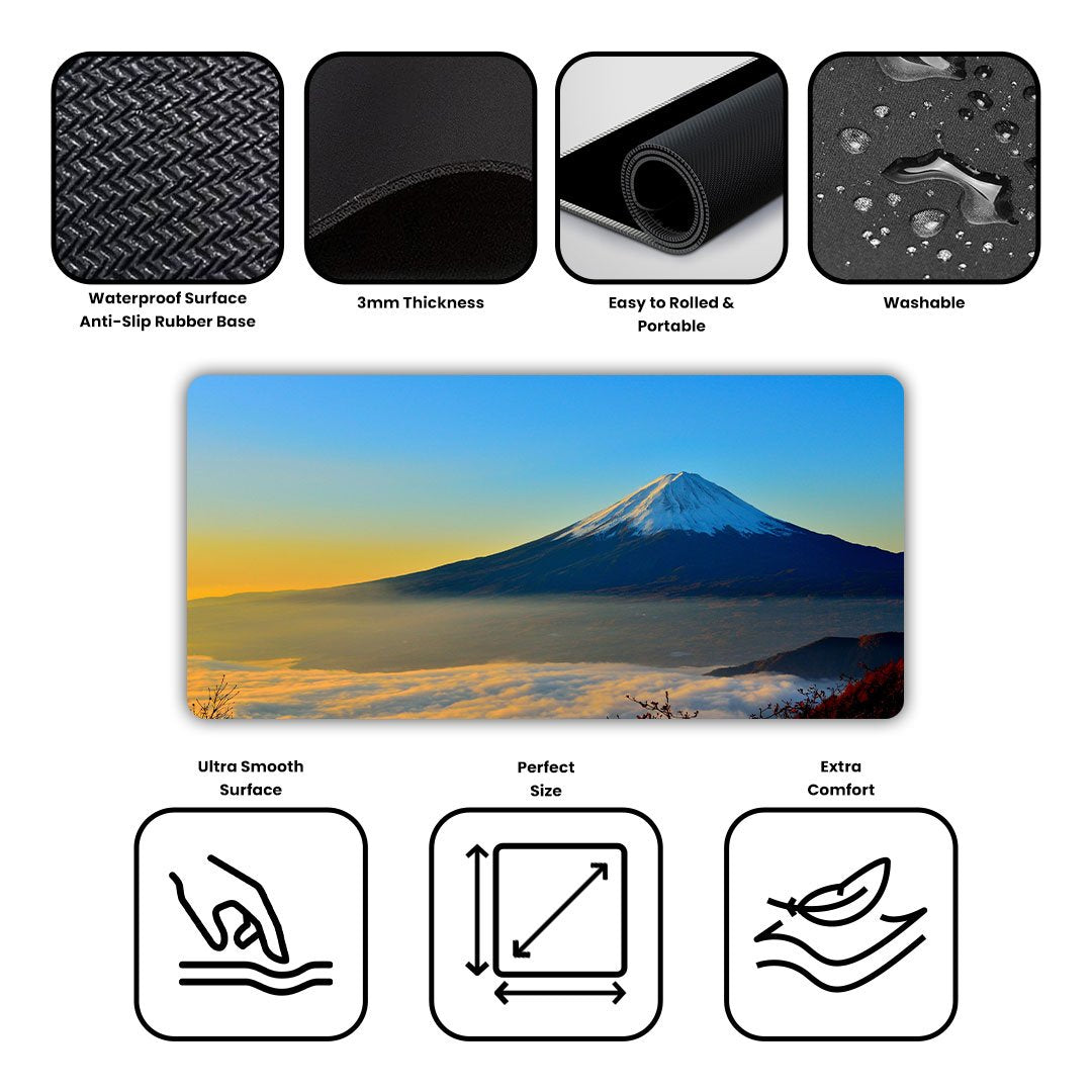 Fuji Above the Clouds Desk Mat
