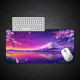 Violet Fuji Sunset Desk Mat