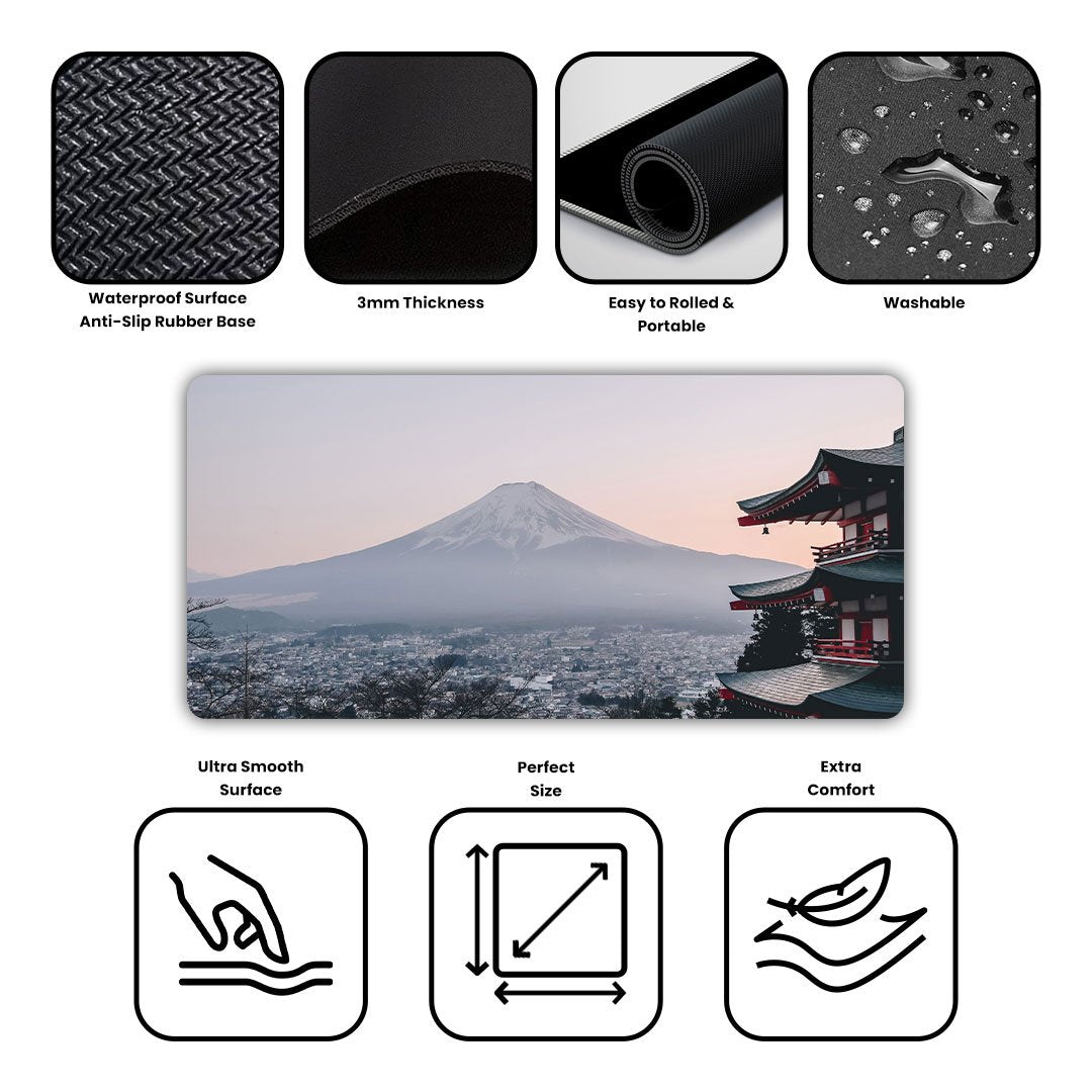 Serenity of Fuji Desk Mat