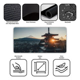 Sunset Pagoda & Mount Fuji Desk Mat