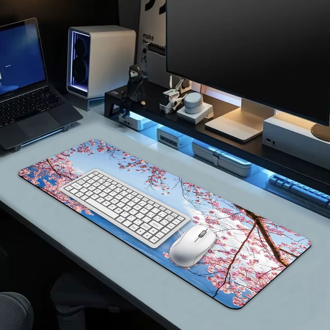 Mount Fuji Sakura View Desk Mat