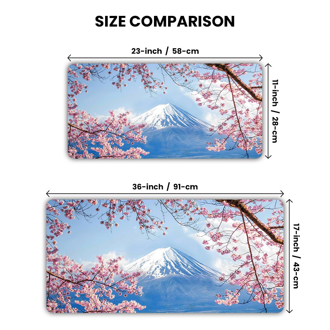 Mount Fuji Sakura View Desk Mat