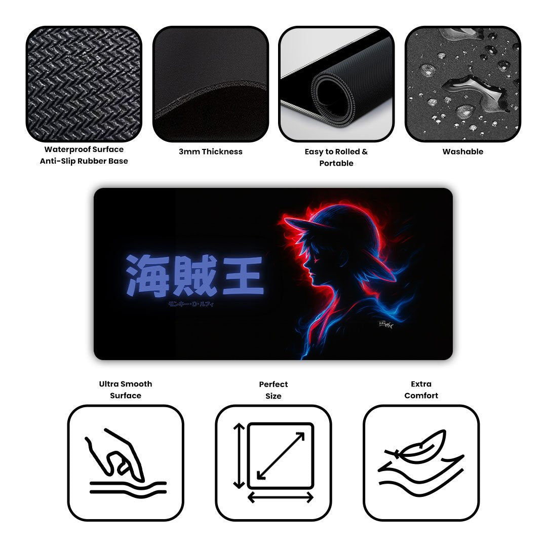 Luffy Aura Gaming Desk Mat