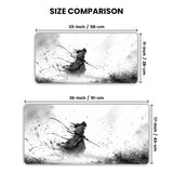 Shadow Samurai Ink Art Desk Mat