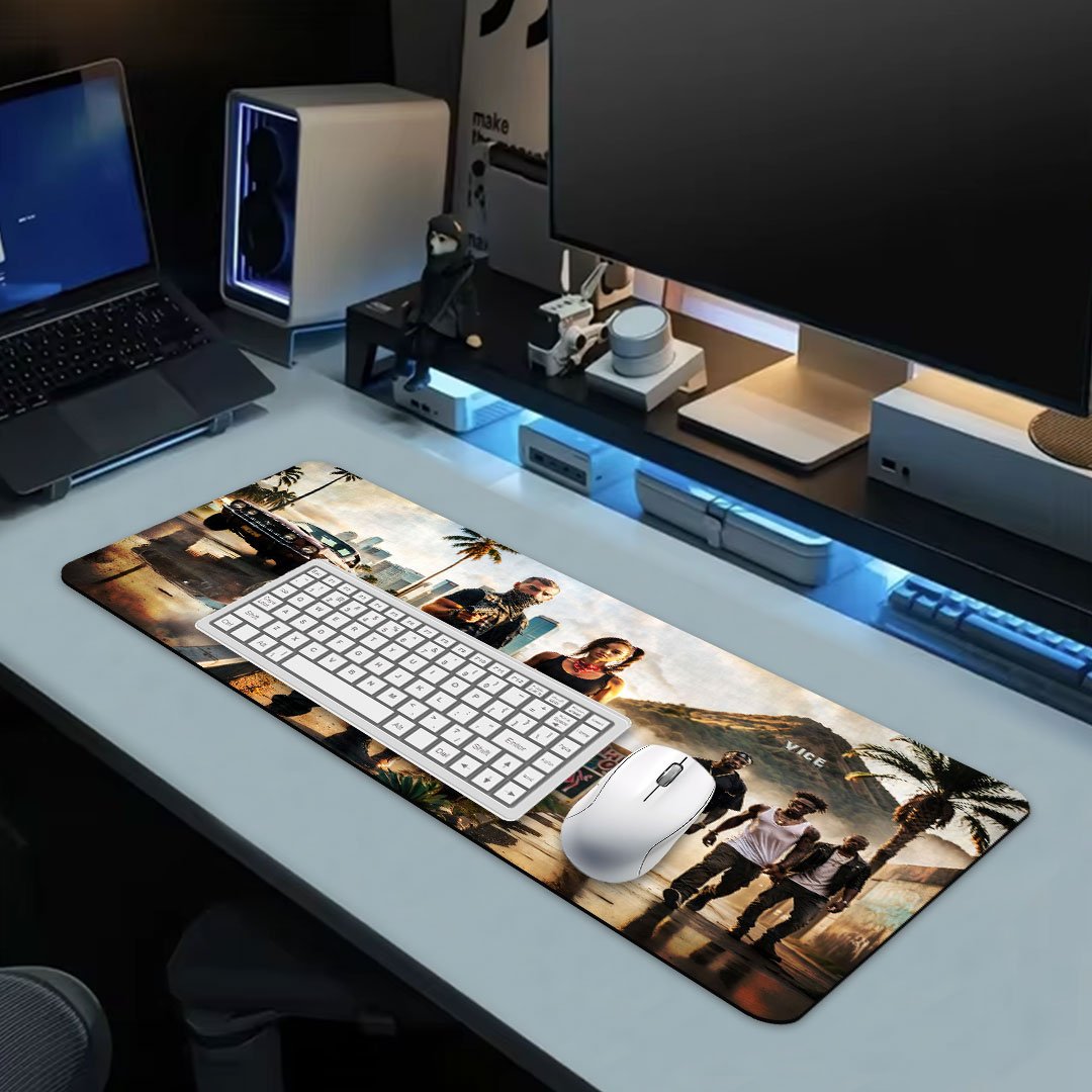 Vice City Streets Gaming Desk Mat