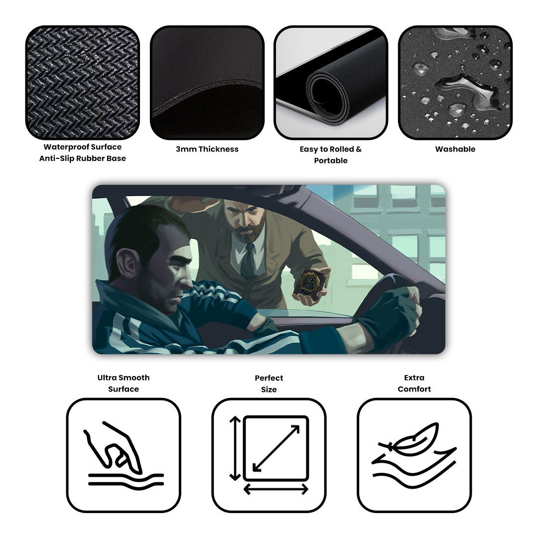 GTA 6 Grand Theft Gaming Desk Mat