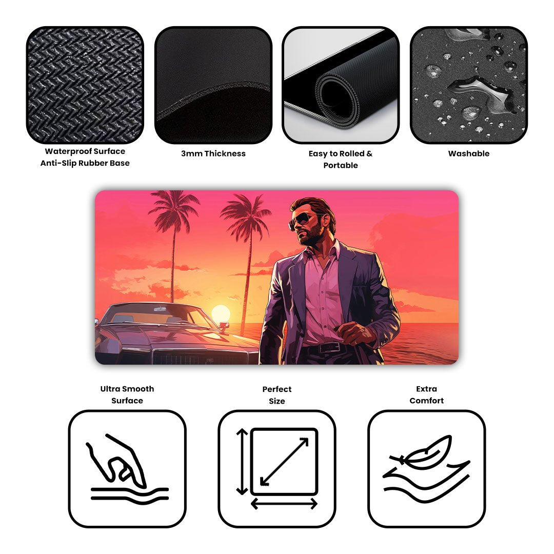 GTA 6 Mafia Gaming Desk Mat