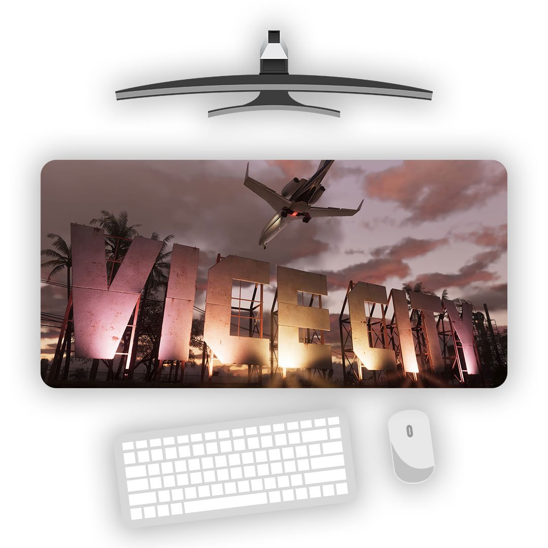 GTA 6 Vice City Gaming Desk Mat