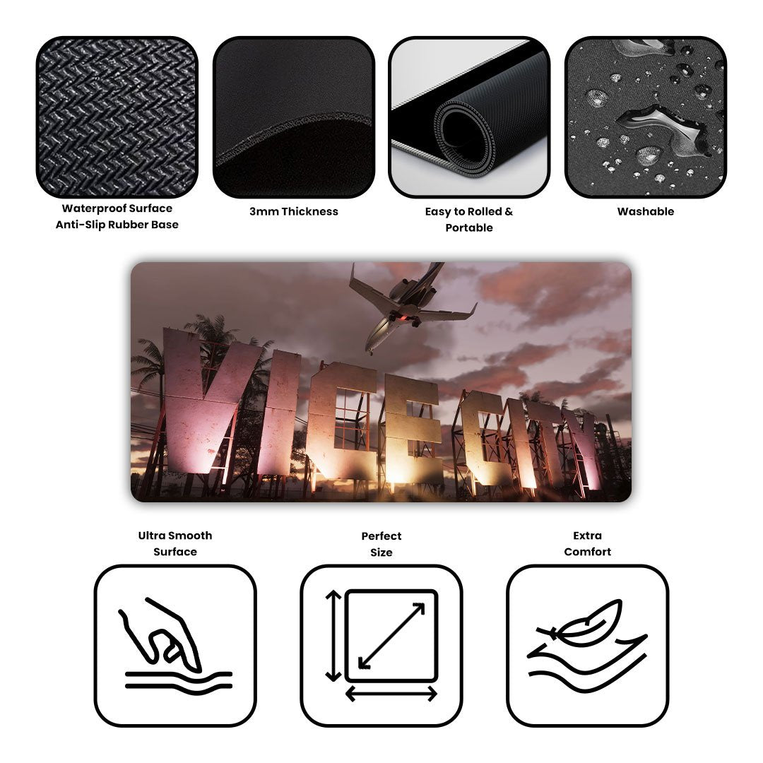 GTA 6 Vice City Gaming Desk Mat