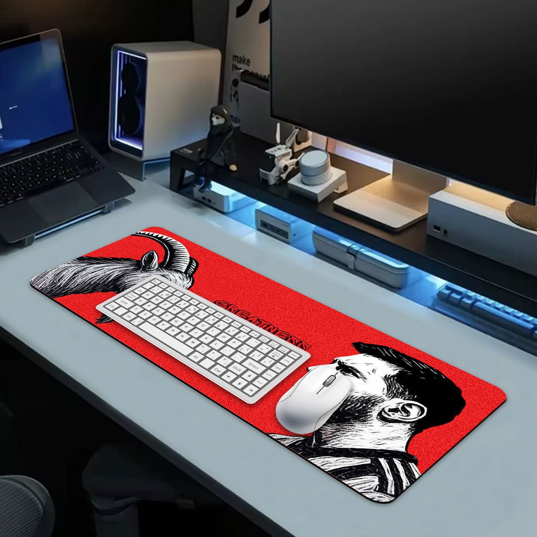 Lionel Messi GOAT of Football Gaming Desk Mat