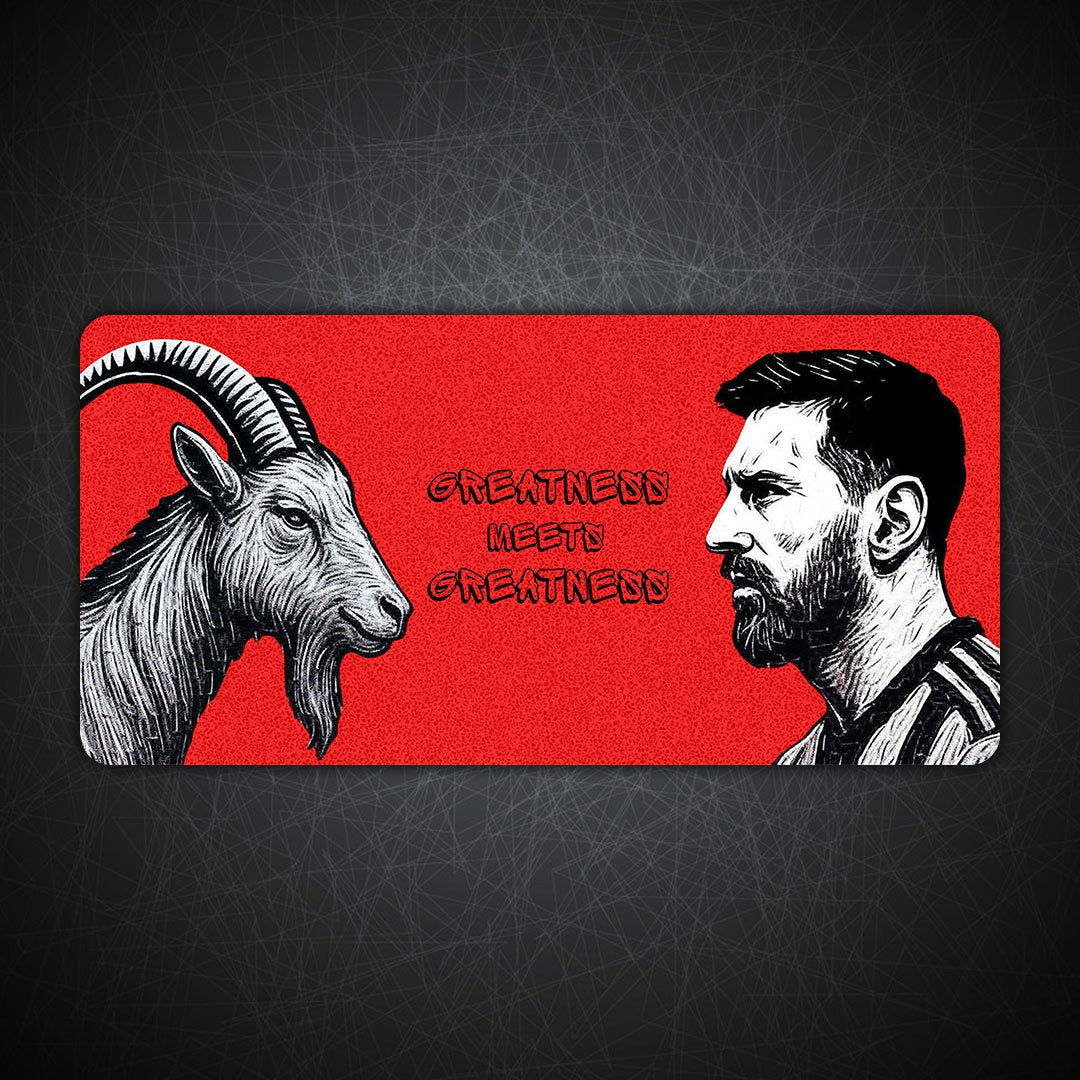 Lionel Messi GOAT of Football Gaming Desk Mat