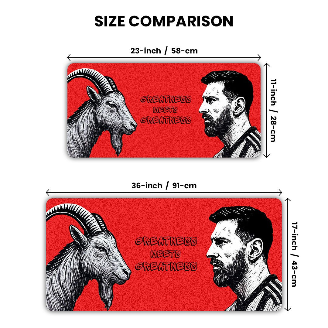 Lionel Messi GOAT of Football Gaming Desk Mat