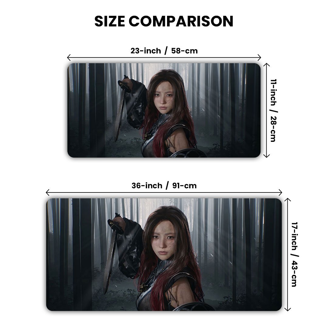 Phantom Blade Girl Gaming Desk Mat