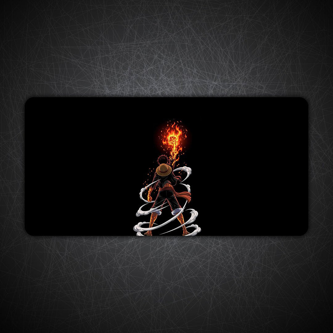 Luffy Rising Flame Gaming Desk Mat