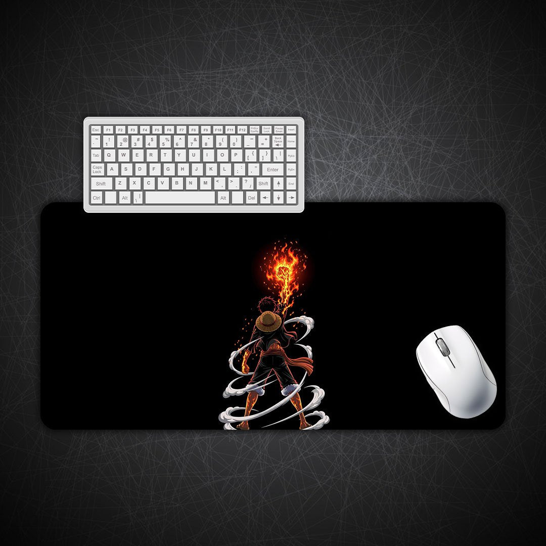 Luffy Rising Flame Gaming Desk Mat