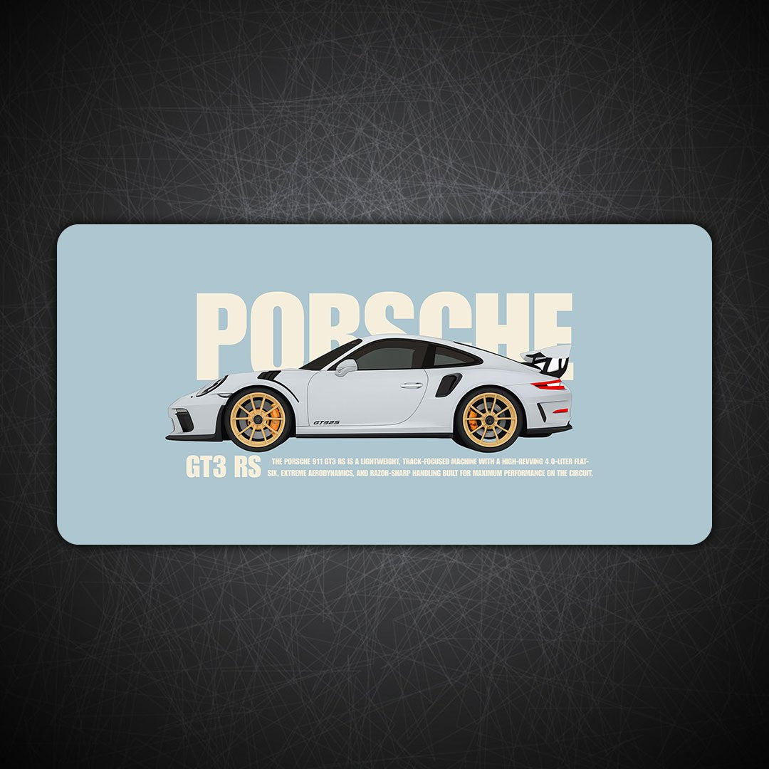 Porsche GT3 RS Turbo Drift Gaming Desk Mat