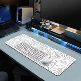 Topography Light Aesthetic Gaming Desk Mat