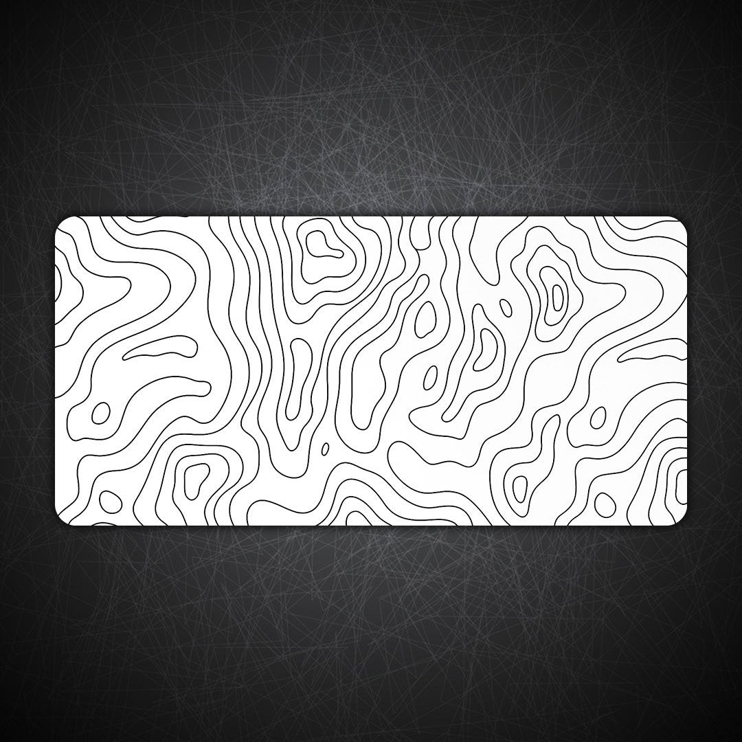 Topography Light Aesthetic Gaming Desk Mat