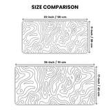 Topography Light Aesthetic Gaming Desk Mat