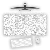 Topography Light Aesthetic Gaming Desk Mat