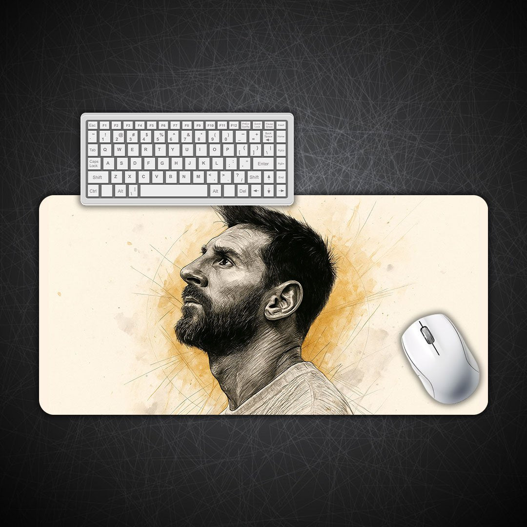 Messi Sketch Gaming Desk Mat