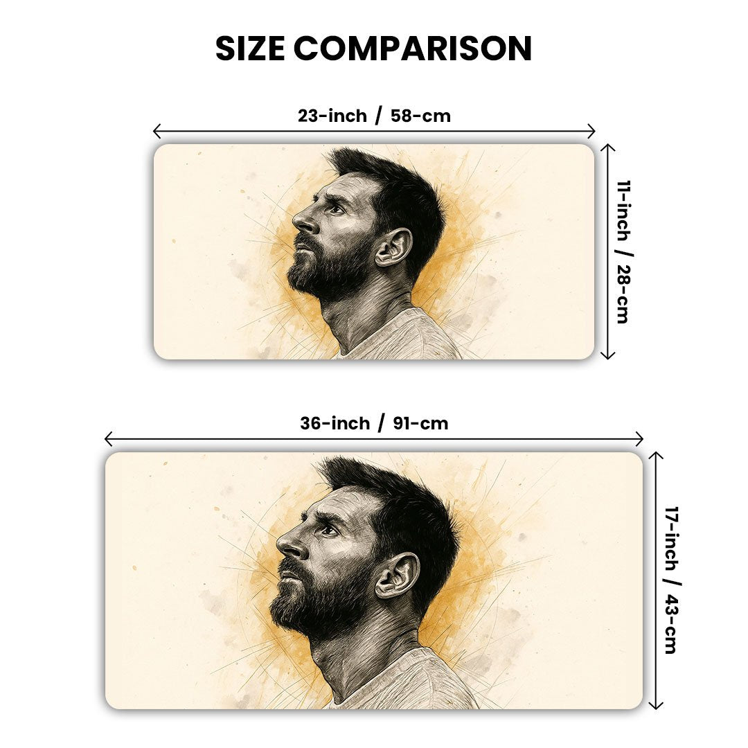 Messi Sketch Gaming Desk Mat