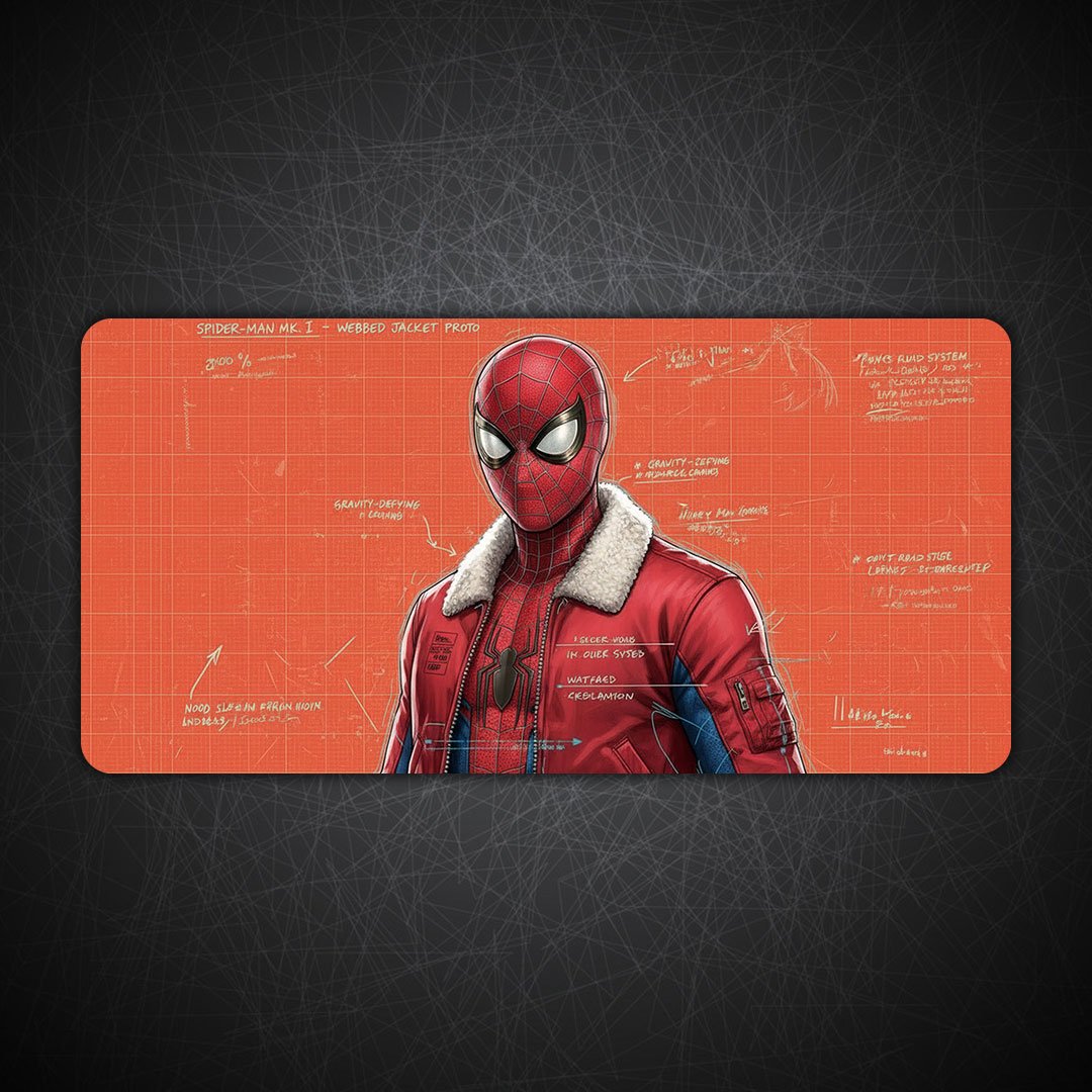 Spider Man Blueprint Gaming Desk Mat