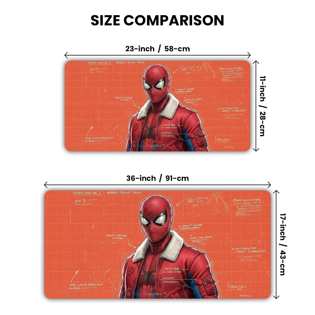 Spider Man Blueprint Gaming Desk Mat