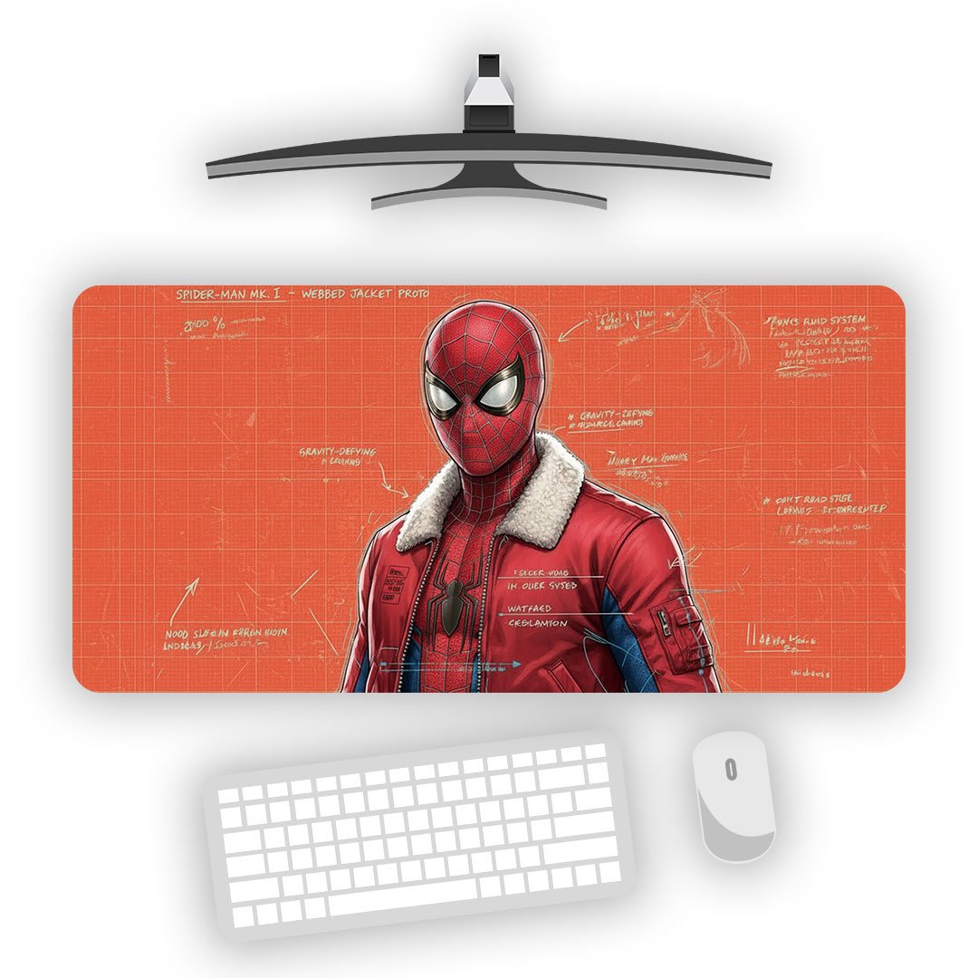 Spider Man Blueprint Gaming Desk Mat