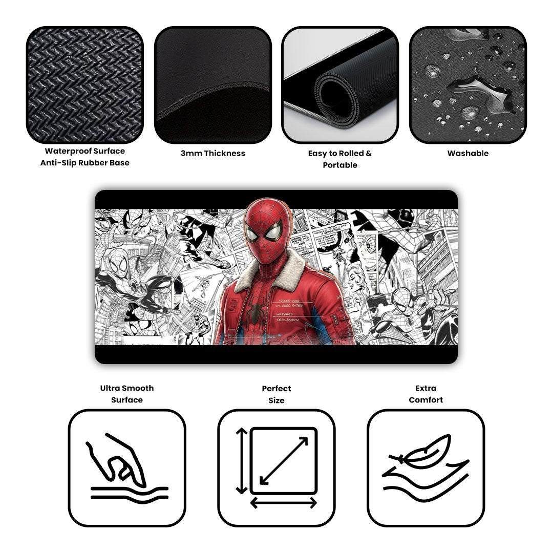 Spider Man Comic Strip Gaming Desk Mat
