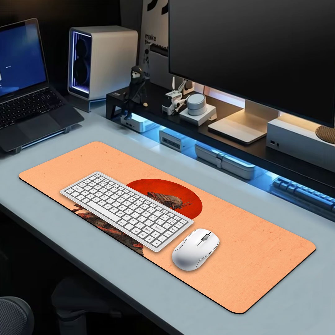 Red Moon Ronin Gaming Desk Mat