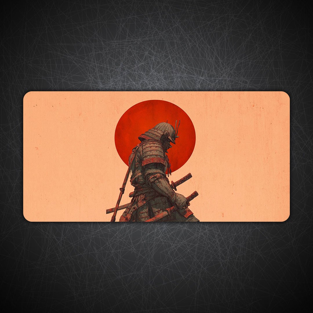 Red Moon Ronin Gaming Desk Mat