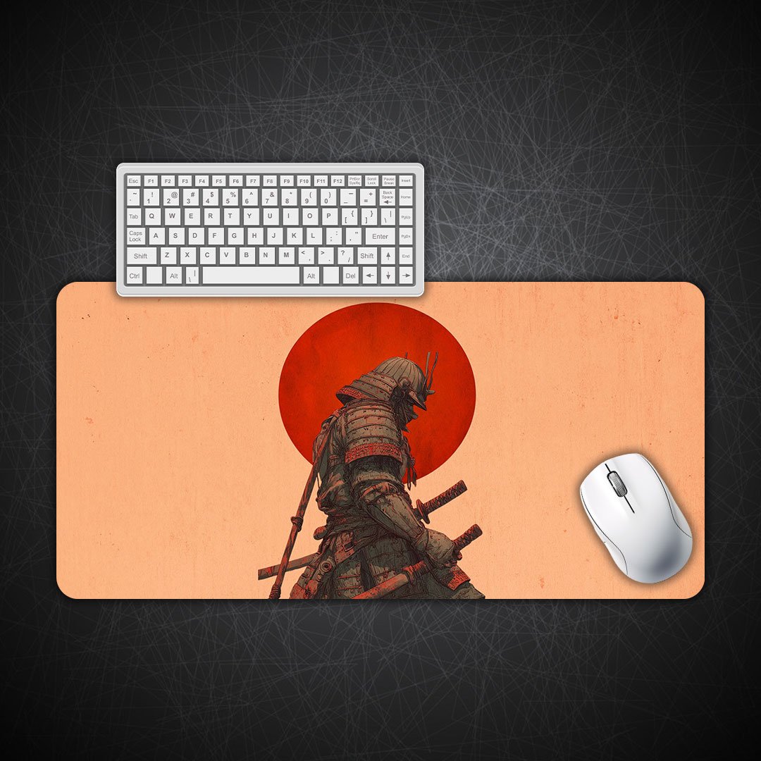 Red Moon Ronin Gaming Desk Mat