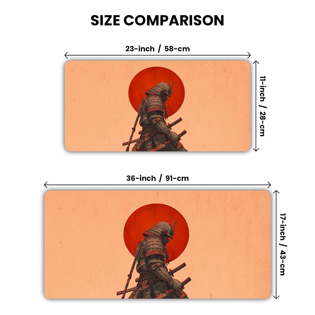 Red Moon Ronin Gaming Desk Mat