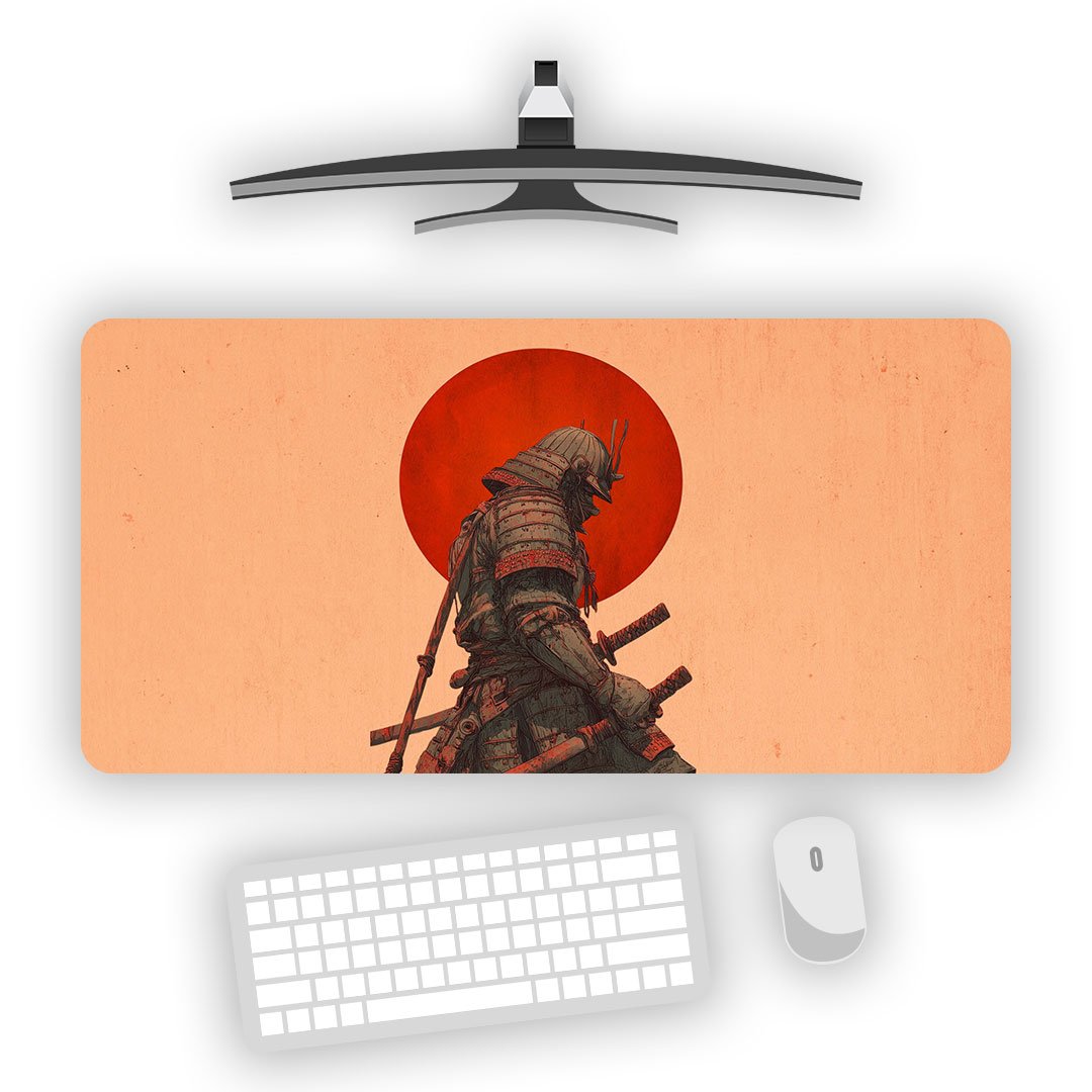 Red Moon Ronin Gaming Desk Mat