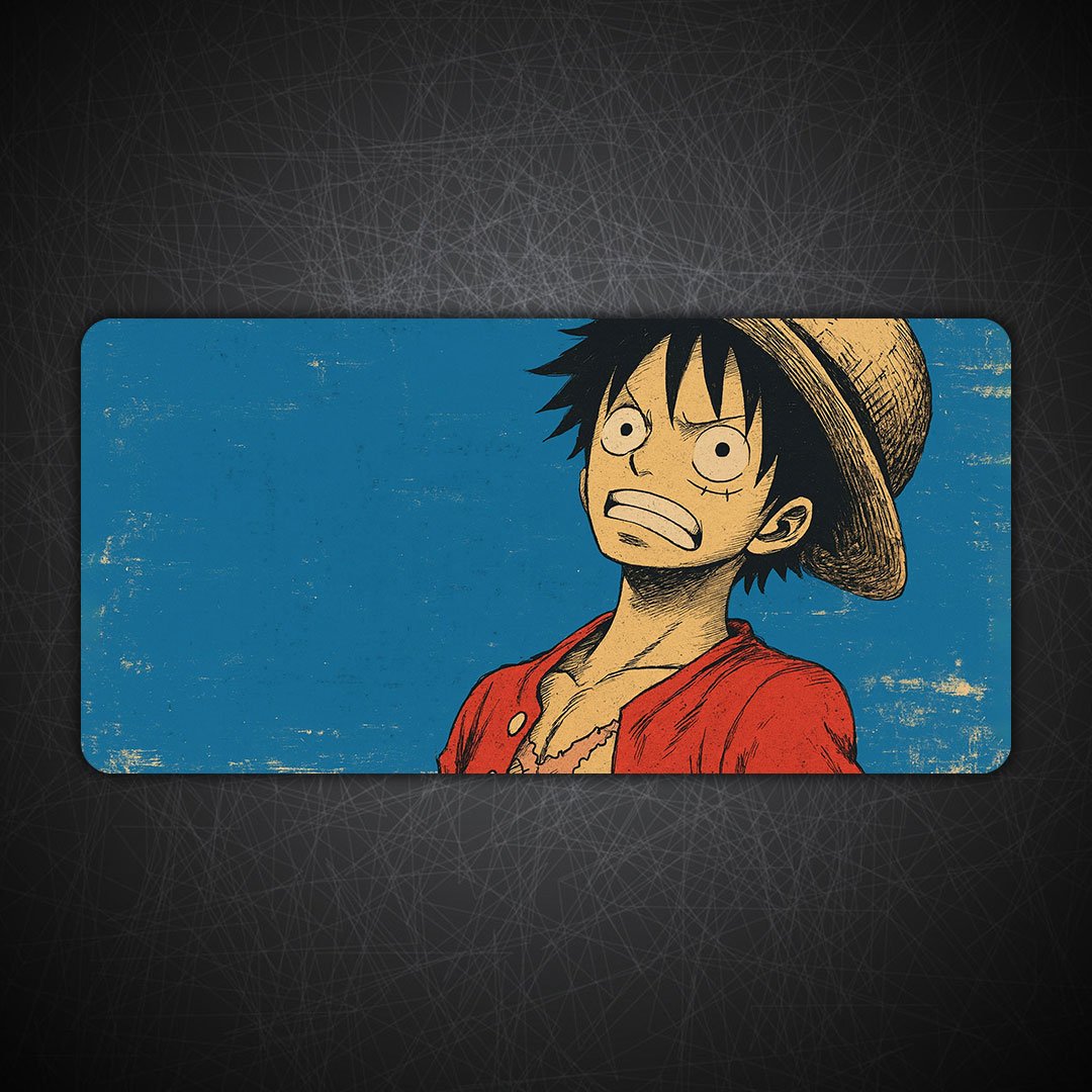 Luffy Retro Shock Gaming Desk Mat